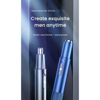 Cortadora de pelo eléctrica para nariz, afeitado multicinético recargable, dos en uno, Unisex, totalmente automática, lavable - details 0