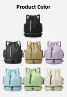Bolsa deportiva ligera con cordón, impermeable, de gran capacidad, para Fitness, con correas ajustables de separación en seco y húmedo - details 8
