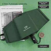 Paraguas plegable para hombre y mujer, protección solar y lluvia, doble protección solar automática, protección UV, sombrilla - details 7