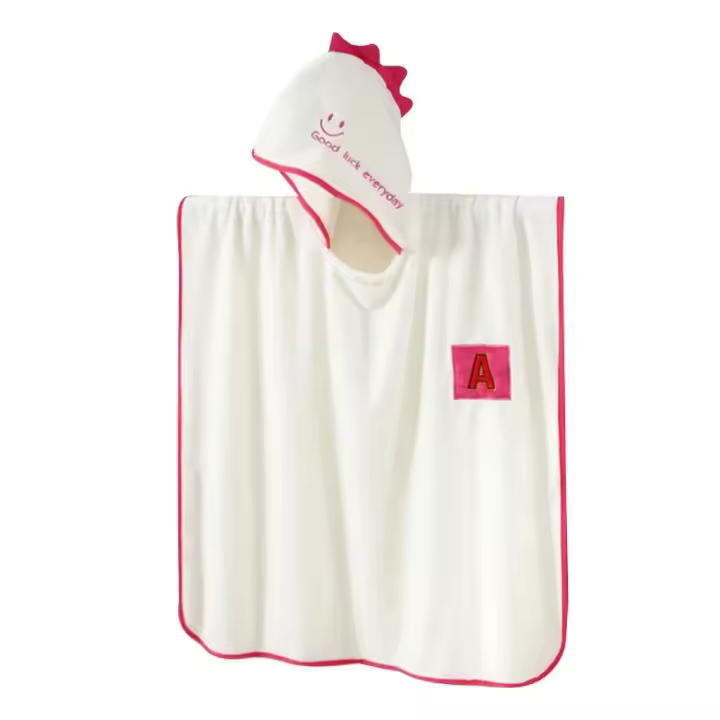 Bata de Baño para Bebé de Colmillo Toalla de Secado Rápido y Altamente Absorbente con Capucha - 1
