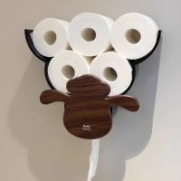 Portarrollos de plástico para inodoro con forma de oveja, estante de almacenamiento de pañuelos para colgar en la pared, ahorra espacio, capacidad para 12 rollos, portarrollos de toalla, accesorios para el hogar - details 3
