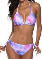 Traje de baño de vacaciones casual de bikini de tres puntos dividido para mujer profesional - details 19