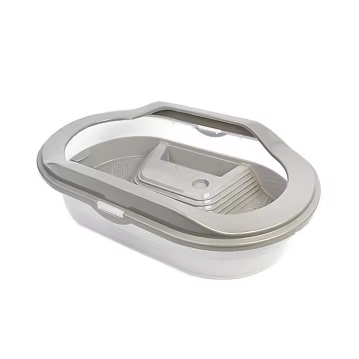 Accesorios para mascotas pequeñas desmontables de plástico duradero, tanque de tortuga, hábitat de reptiles, caja de alimentación para tortugas, casa para reptiles, 1 ud. - 1