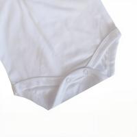 Body Bebé - Manga Corta Algodón - Polo Clásico Liso, Cuello Botones + Broches Antifugas - 2 Piezas Azul Claro/Blanco - Ropa Niño Cómoda - Verano - 061306 - details 2