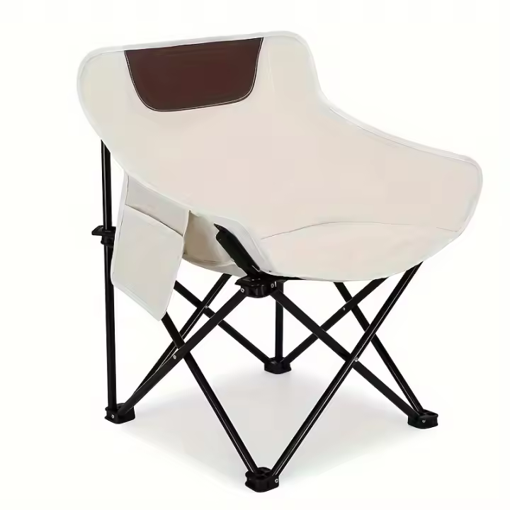 Silla plegable portátil para exteriores, silla de playa para acampar, plegable, ligera con forma de media luna - 1