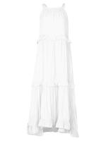 Vestido largo con borde de hoja de loto para mujer, falda de playa con vuelo grande y corriente, novedad de verano 2024 - details 12