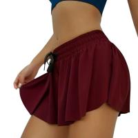 Deportes de ocio antideslumbrantes falsos de dos piezas adelgazantes deportes gimnasio desnudo Yoga pantalones cortos transpirables tendencia transpirable - details 0