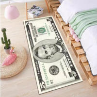 Alfombra de dólar de papel de cocina creativa, alfombra de papel de dinero, alfombra de puerta de entrada para el hogar - details 9
