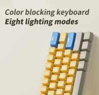 MUCAI-Teclado mecánico con cable USB para juegos, interruptores ópticos Gateron para escritorio, eje retroiluminado LED, 61 teclas - details 0