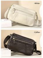 Bolso cruzado para mujeres Correa ajustable, cierre de cremallera, múltiples compartimentos, bolso casual suave Ideal para trabajo, viajes, uso diario En khaki, rojo profundo, blanco, rojo, vino, negro Bolso de mano elegante de poliéster - details 9