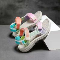 Nuevas sandalias para niños 30-38, zapatillas de playa de verano para el regreso a la escuela, zapatos bonitos de arcoíris para niños y niñas, precio bajo - details 3