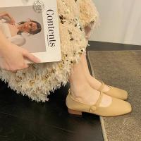 Zapatos Mary Jane de Tacón Bajo para Mujeres Vintage Zapatos de Cintura Gruesa con Anillo - details 5