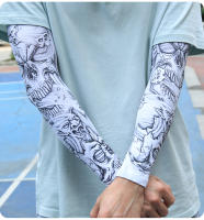 Mangas de brazo deportivas de seda de hielo, licra, tatuaje, manguito de protección UV transpirable, correr al aire libre, ciclismo, Fitness, manga de brazo de secado rápido - details 9