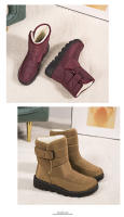 Botas de nieve de algodón para mujer, botas altas impermeables, antideslizantes, novedad de 2024 - details 14