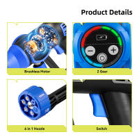 Pistola de agua de jardín para Makita Alta presión, sin escobillas, 6 en 1, 3500W, 200bar, batería de 18V Hecha en China - details 3