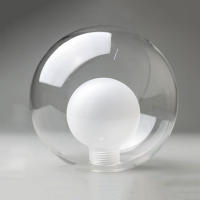 Recambio de pantalla de cristal de globo G9, bola en bola, color blanco claro, D80mm, D100mm, D120mm, D150mm, 20mm, cubierta G9 - details 0