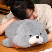 Almohada de sello Kawaii para niños y niñas, cojín de felpa de 30/40/60Cm, bonito Animal suave para acuario, morsa, León marino, regalo - details 7