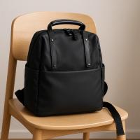 Bolso negro ligero para ordenador, bolso de hombro de nailon de estilo coreano de Color sólido, bolso de mano de gran capacidad, mochila de viaje impermeable - details 4