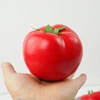 Mini adorno de tomate Artificial, modelo de tomate de simulación de plástico realista, artesanías, accesorios de verduras falsas, decoración del hogar, 5 uds. - details 3
