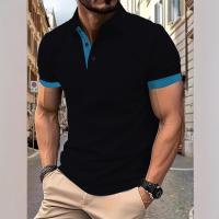 Camiseta polo casual de manga corta para hombre, con botones en la solapa, de color sólido, para uso diario. - details 1