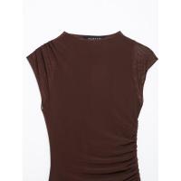 Vestido de malla de seda plisado clásico para mujer nuevo estilo hecho a mano - details 8