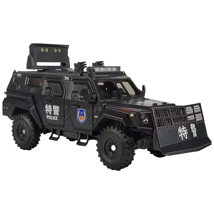 Spinosaurus Aventura en Suelo Sobreventosa Modelo de Coche de Policía SWAT de Aleación de Metal - 1