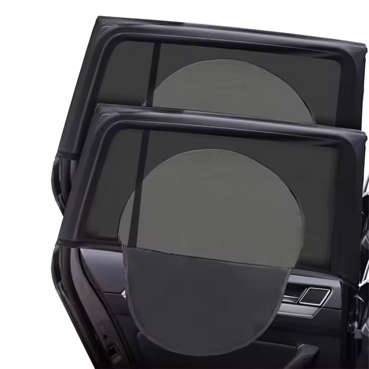 Sombra de Sol de Doble Capa UV Protección Cubierta de Ventana Delantera y Trasera con Linaje Cremallera Anti-Mosquitos Productos Normales - 1
