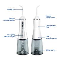 Irrigador bucal de hilo dental con 5 modos, limpiador de dientes de agua, 6 puntas, portátil recargable a prueba de agua IPX7 - details 1