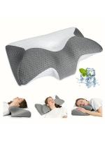 Viscoelástica cervical es almohada para el dolor de cuello y hombros, ergonómica, ortopédica, para dormir de lado - details 0