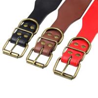 Collares de cuero de microfibra para perros, correas ajustables para el cuello de mascotas de 5cm de ancho, Collar duradero con forma de pez L-3XL para perros medianos y grandes - details 7