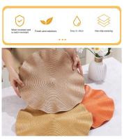 Juego de 6 Manteles Redondos Resistentes al Calor con Diseño de Tejido - details 1