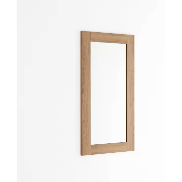 Espejo de Suelo, 166 x 66 cm, Roble Azteca, Espejo de Pared, Made in Italy - 1