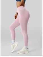 Pantalones de gimnasio sin costuras para levantamiento de cadera, mallas de entrenamiento para gimnasio, pantalones de chándal para ciclismo y correr para mujer, pantalones de Yoga ajustados de cintura alta para abdomen - details 2