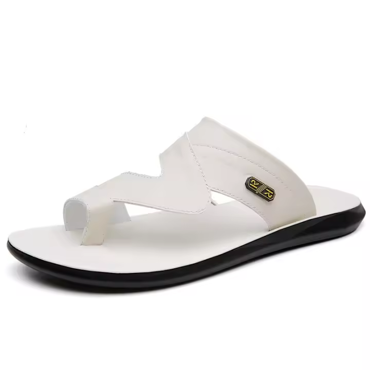 Nuevas Sandalias de Hombre de Cuero 2025 Resistentes al Desgaste, Antideslizantes, Transpirables Ligeros para la Playa - 1