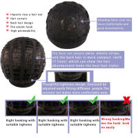 Pelucas de cabello humano con frente de encaje negro, peluca rizada profunda prearrancada para mujeres, fiesta de Cosplay, viaje - details 2