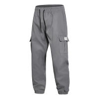 Pantalones casuales de moda para hombre, pantalones de sudor cómodos y sólidos transpirables para primavera y otoño, nuevos pantalones Cargo holgados con múltiples bolsillos para exteriores para hombre - details 2