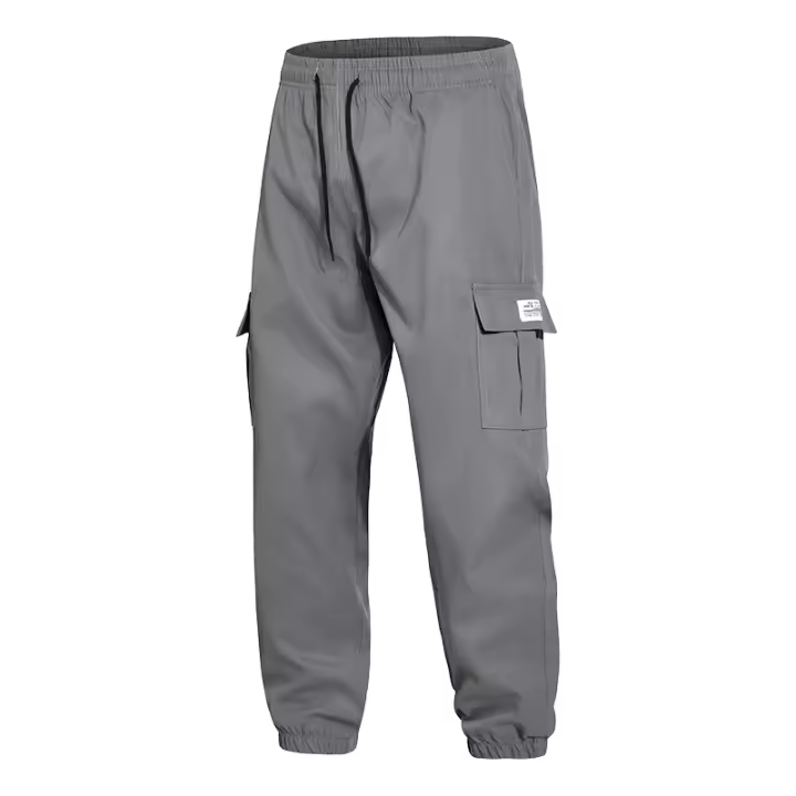 Pantalones casuales de moda para hombre, pantalones de sudor cómodos y sólidos transpirables para primavera y otoño, nuevos pantalones Cargo holgados con múltiples bolsillos para exteriores para hombre - 1