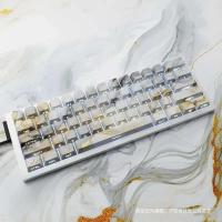 Lado de mármol grabado transmisión de luz original sublimación de calor de cinco lados PBT pequeño juego completo de teclado con teclas 84/98/10 - details 2