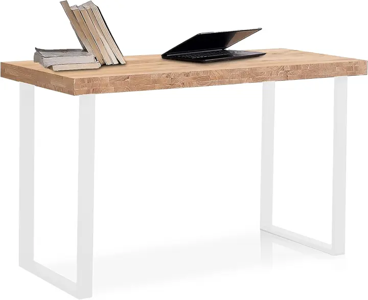 Natural, Mesa de Estudio, Escritorio o Despacho, Mesa de Oficina, Color Roble Boreal y Negro, Medidas: 120 cm (Largo) x 60 cm (Ancho) x 73 cm (Alto) - 1