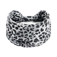 Diademas anchas para mujer, turbante anudado, diademas elásticas antideslizantes, envolturas para la cabeza bohemias, bufandas para el cabello de algodón para Yoga y entrenamiento de leopardo - details 10
