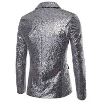 Traje de Fiesta Brillante para Hombres Chaquetas de Lentejuelas con Botones - details 5