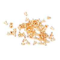 3MM 3.5MM 4MM Latón Color Oro 18K Sólido Hueco Tapas de Cierre con Orificios para Perlas, Suministros para Fabricación de Joyería, Accesorios - details 14
