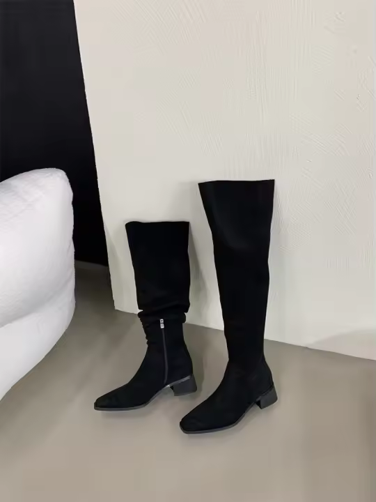 Nuevas botas de caballero largas apiladas versátiles de uso múltiple - 1