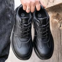 Zapatos de trabajo de seguridad con aislamiento de 6KV para hombres y mujeres, zapatos de cuero negros impermeables, zapatos de cocina antideslizantes, botas indestructibles - details 14