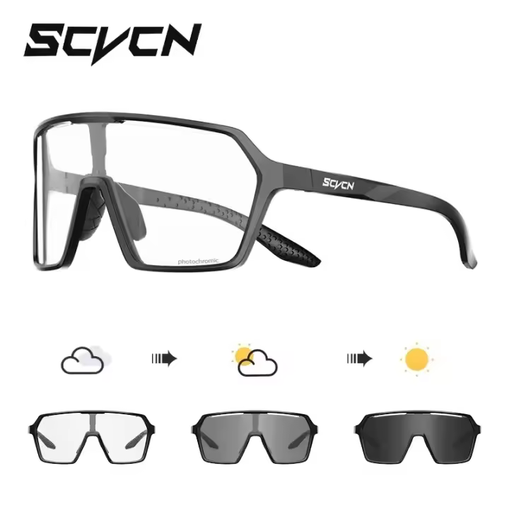 Scvcn gafas fotocromáticas de Color para ciclismo, lentes de sol UV400 para hombre y mujer, gafas de conducción para bicicleta de montaña y carretera, gafas deportivas de béisbol - 1