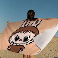 Labubu-toallas de playa para ordenador portátil, toalla de ducha, Sauna, viaje, Spa, microfibra, secado rápido, accesorios de gimnasio, decoración bonita para habitación - details 12