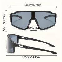 Gafas de Moda para Ciclismo Unisex a Prueba de Viento - Ligero, Ajuste Cómodo con Diseño Antideslizante, Gafas Deportivas Reflectantes Arcoíris para Hombres y Mujeres, Montura Duradera de PC y Lentes AC para Actividades al Aire Libre, Accesorios de - details 3
