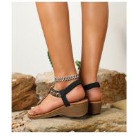 Sandalia de Cuña Mujer 2025 Boho Chic con Cristales - Plataforma Cómoda para Playa, Fiesta y Diario, Zapatos de Verano Elegantes Moda Primavera-Verano - details 12