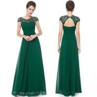 Traje de verano nuevo vestido de noche de graduación de dama de honor plisado de gasa para mujer dulce largo del mismo estilo - details 4