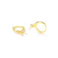 Latón color oro de 18 quilates, compatible con cuentas de medio agujero con ganchos de medio pasador para pendientes, joyería de alta calidad, accesorios para manualidades. - details 44